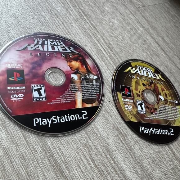 Tomb Raider Legend & Anniversary (PlayStation 2 PS2 2006) Disc Only Loose - Picture 3 of 3